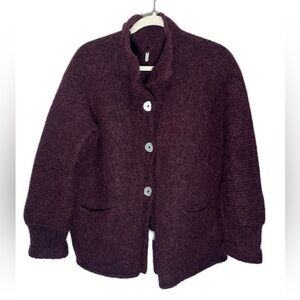 SKIF Wool Handmade Cardigan Sweater Oversized Thick  Knit